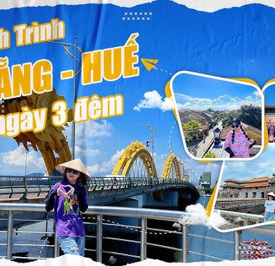 TOUR CẨM PHẢ - HUẾ - ĐÀ NẴNG -  PHỐ CỔ HỘI AN - RỪNG DỪA BẢY MẪU ( Bay 1 chiều)